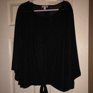 Kim Rogers Metallic Tie-Front Top